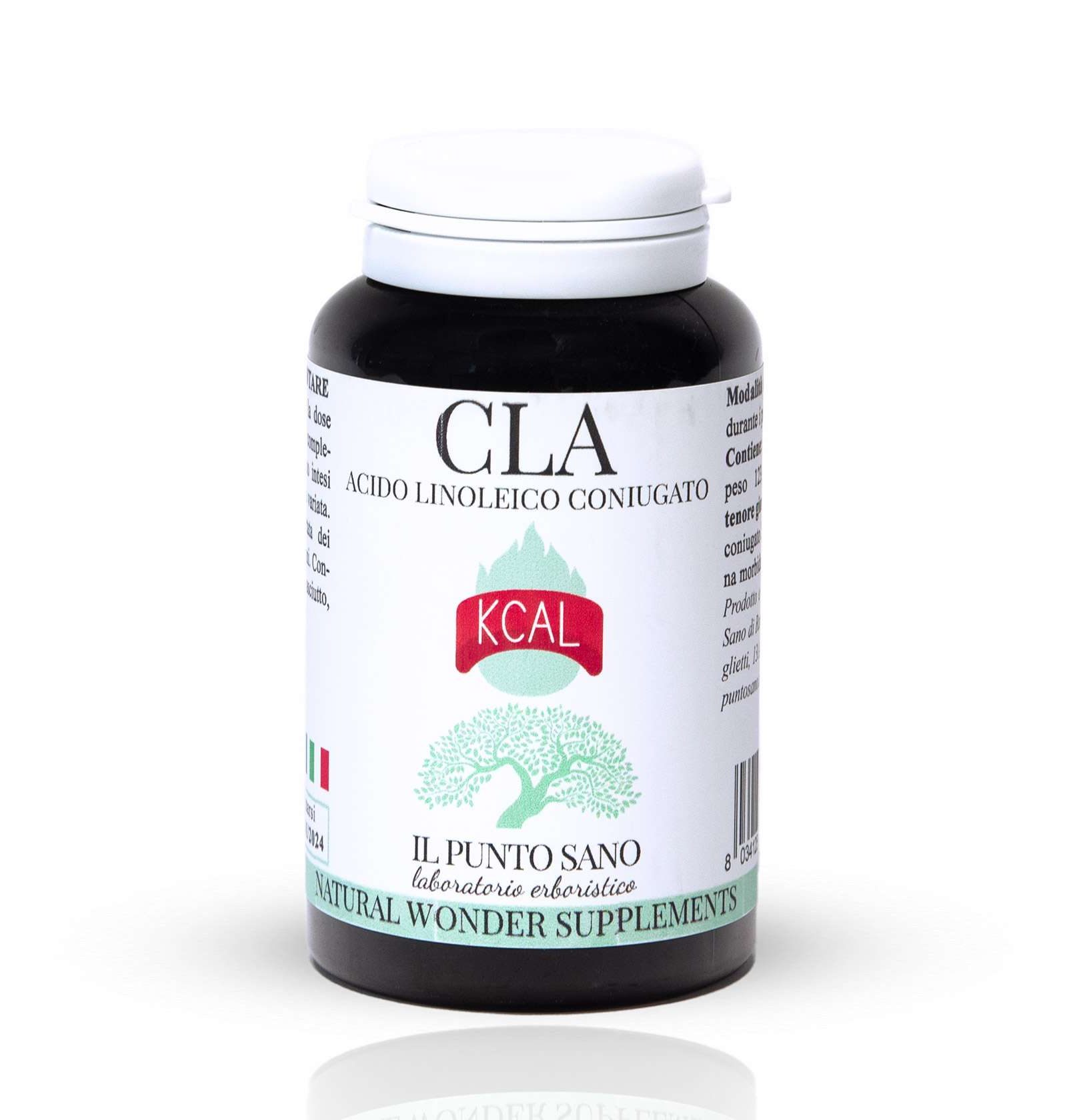 CLA-Acido-Linoleico-Coniugato-Il-Punto-Sano Acido linoleico coniugato. CLA da olio di cartamo 100% naturale e vegano.