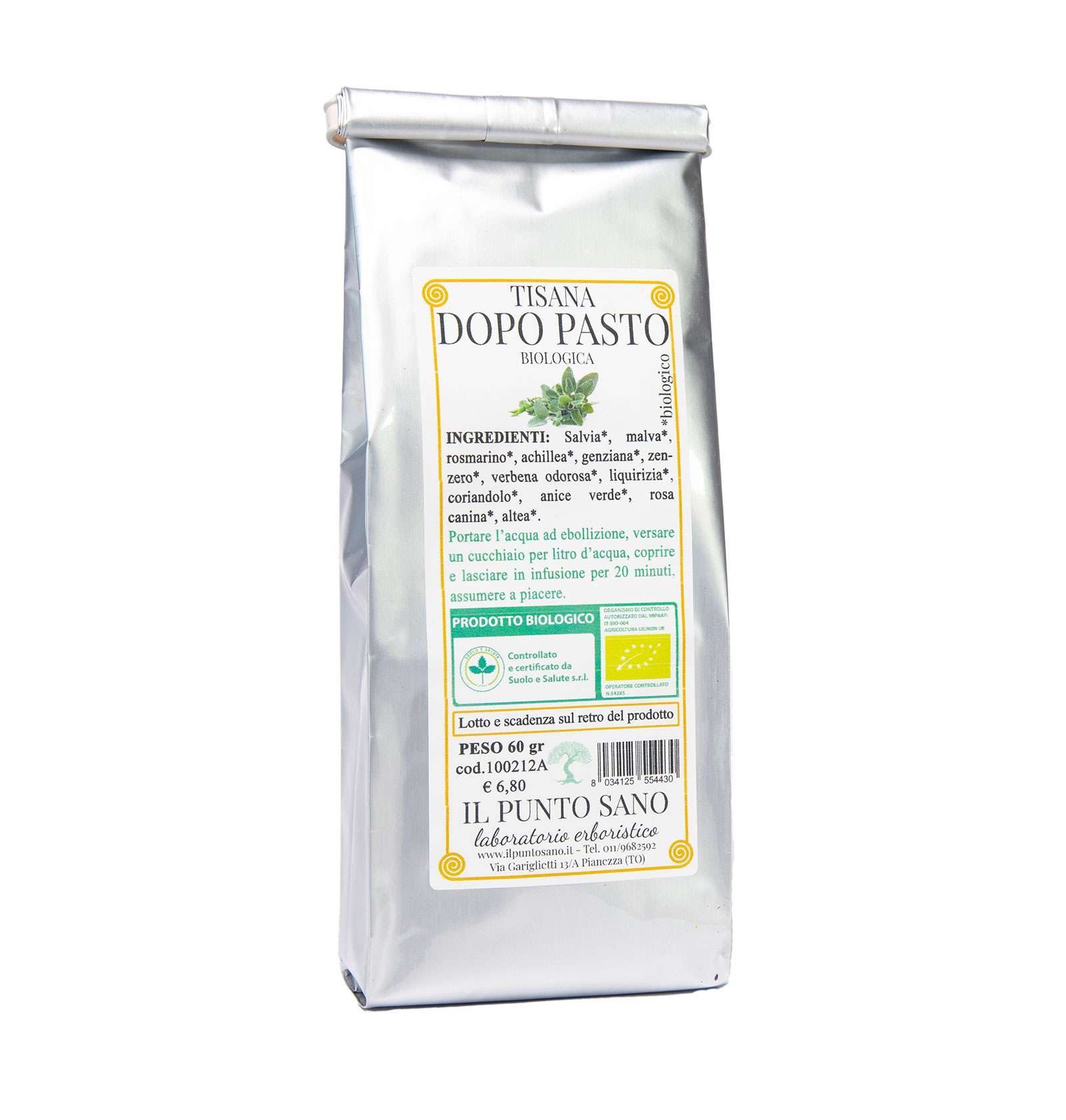 Tisana Dopo Pasto: Naturale Supporto Digestivo Immagine di una tisana chiamata Tisana Dopo Pasto