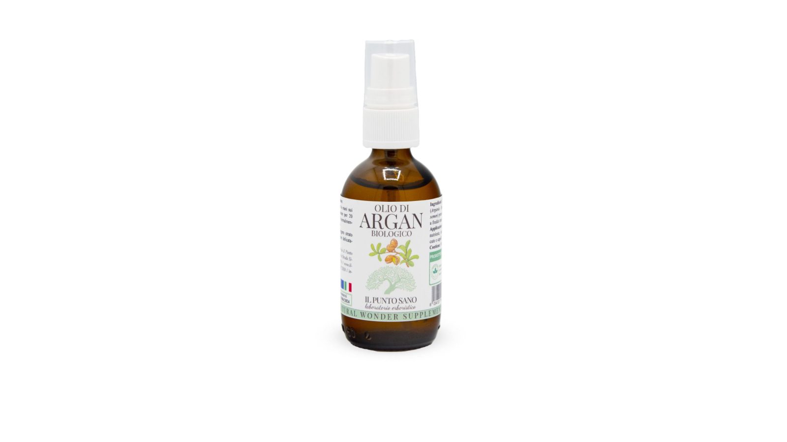 Olio di Argan Biologico Puro Spremuto a Freddo - Il Punto Sano Olio di Argan biologico puro al 100% de Il Punto Sano, trattamento naturale anti-age per il viso, nutriente per capelli secchi e rinforzante per unghie.