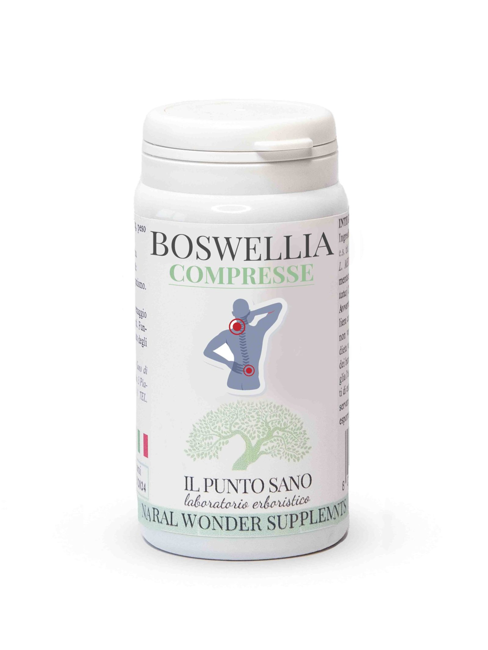 boswellia compresse Flacone di integratore Boswellia Compresse