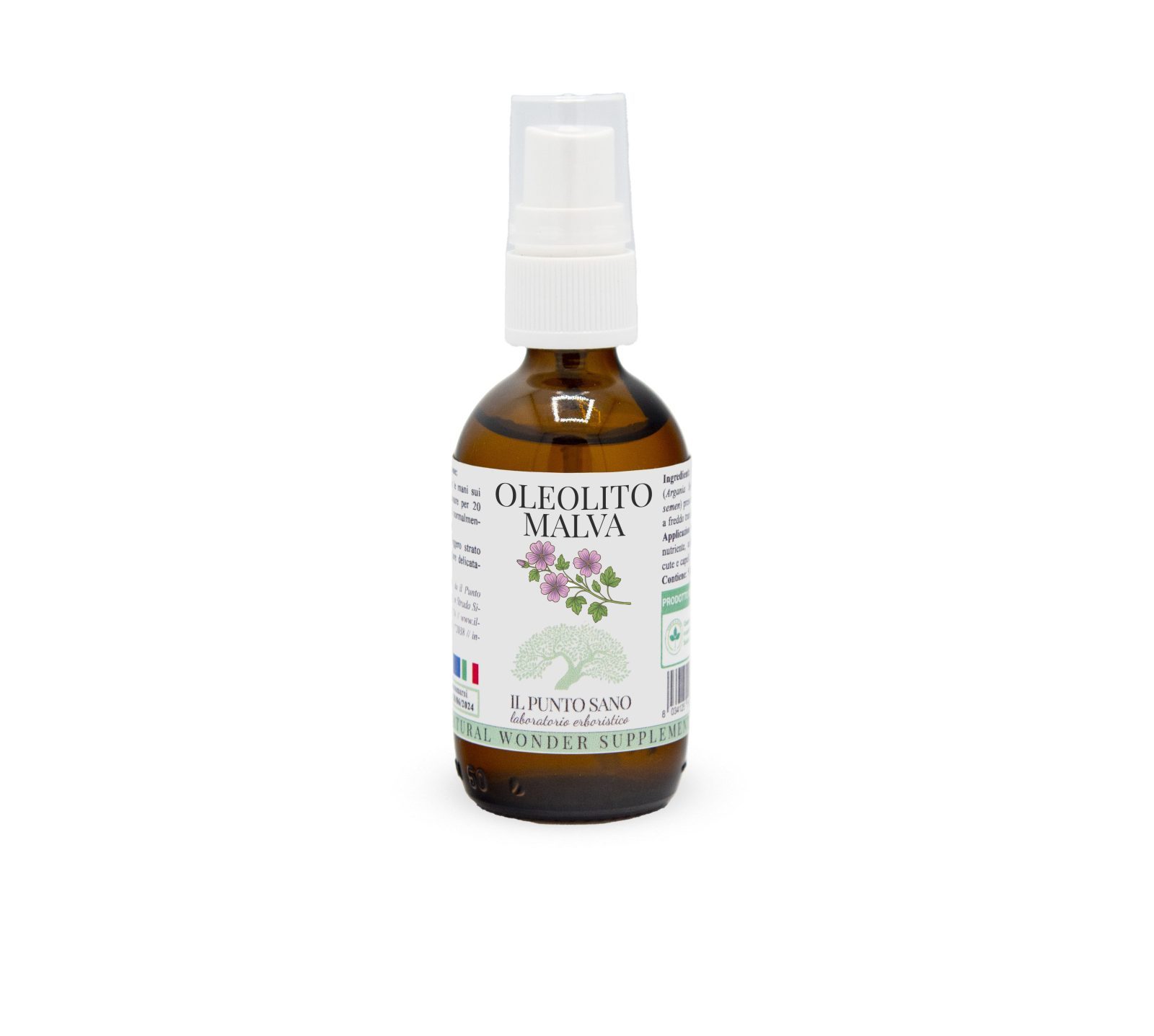 Oleolito di Malva Biologico Lenitivo e Idratante - Il Punto Sano Oleolito di Malva bio de Il Punto Sano, estratto naturale emolliente per pelli sensibili, irritazioni da pannolino e idratazione profonda.