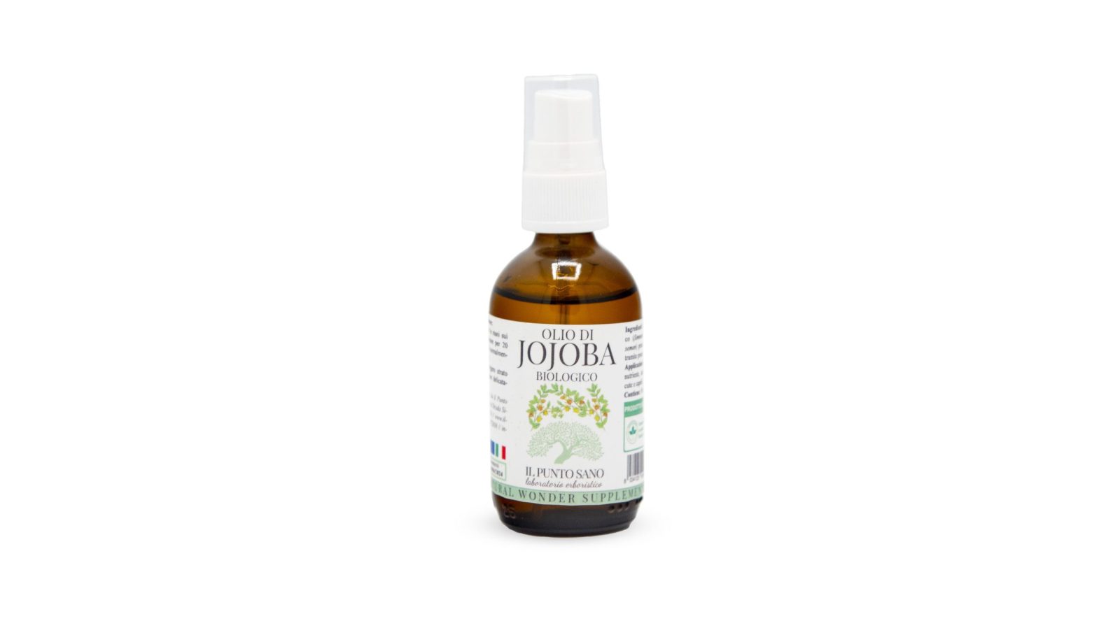 Olio di Jojoba Biologico Spremuto a Freddo - Il Punto Sano Olio di Jojoba biologico puro de Il Punto Sano, cera liquida naturale sebo-regolatrice per pelle mista, acneica e cura dei capelli.