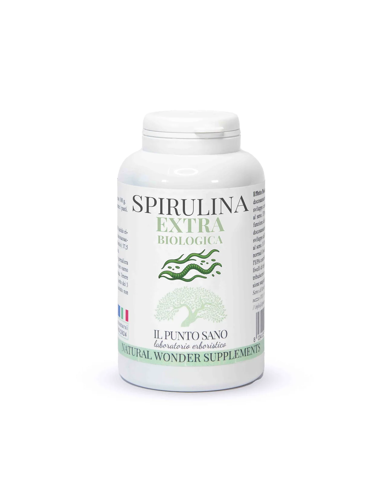 Spirulina Extra Biologica – Integratore naturale di spirulina Spirulina Extra Biologica Il Punto Sano, integratore alimentare a base di spirulina biologica in compresse, pensato come supporto nutrizionale naturale per energia, tono e benessere generale