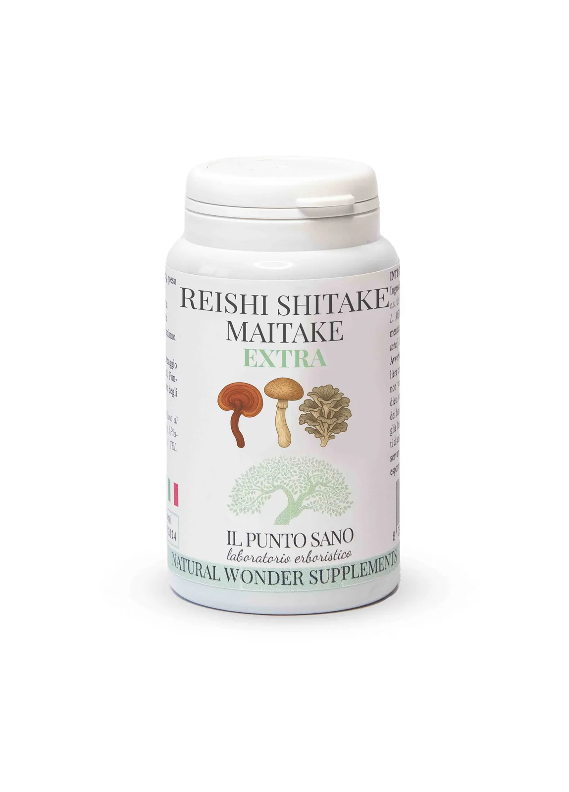 Reishi Shiitake Maitake Extra – Funghi officinali in capsule Reishi Shiitake Maitake Extra Il Punto Sano, integratore alimentare a base di funghi officinali in capsule per il benessere generale e il supporto naturale dell’organismo
