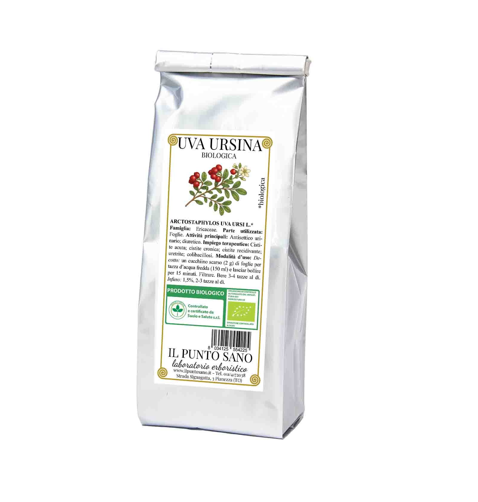 Uva Ursina Biologica Antisettico Vie Urinarie - Il Punto Sano Foglie di Uva Ursina bio de Il Punto Sano, rimedio naturale ricco di arbutina per il trattamento di cistite e infiammazioni urinarie.