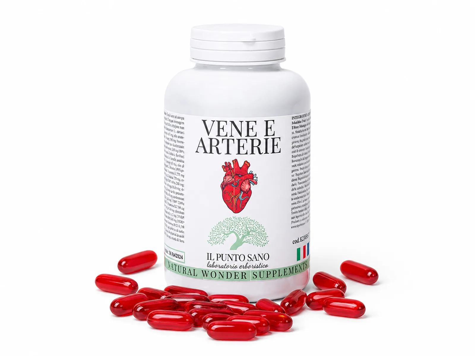 Vene e Arterie Perle – Integratore per circolazione e benessere vascolare Vene e Arterie Perle Il Punto Sano integratore in perle rosse per il supporto della circolazione e del benessere vascolare